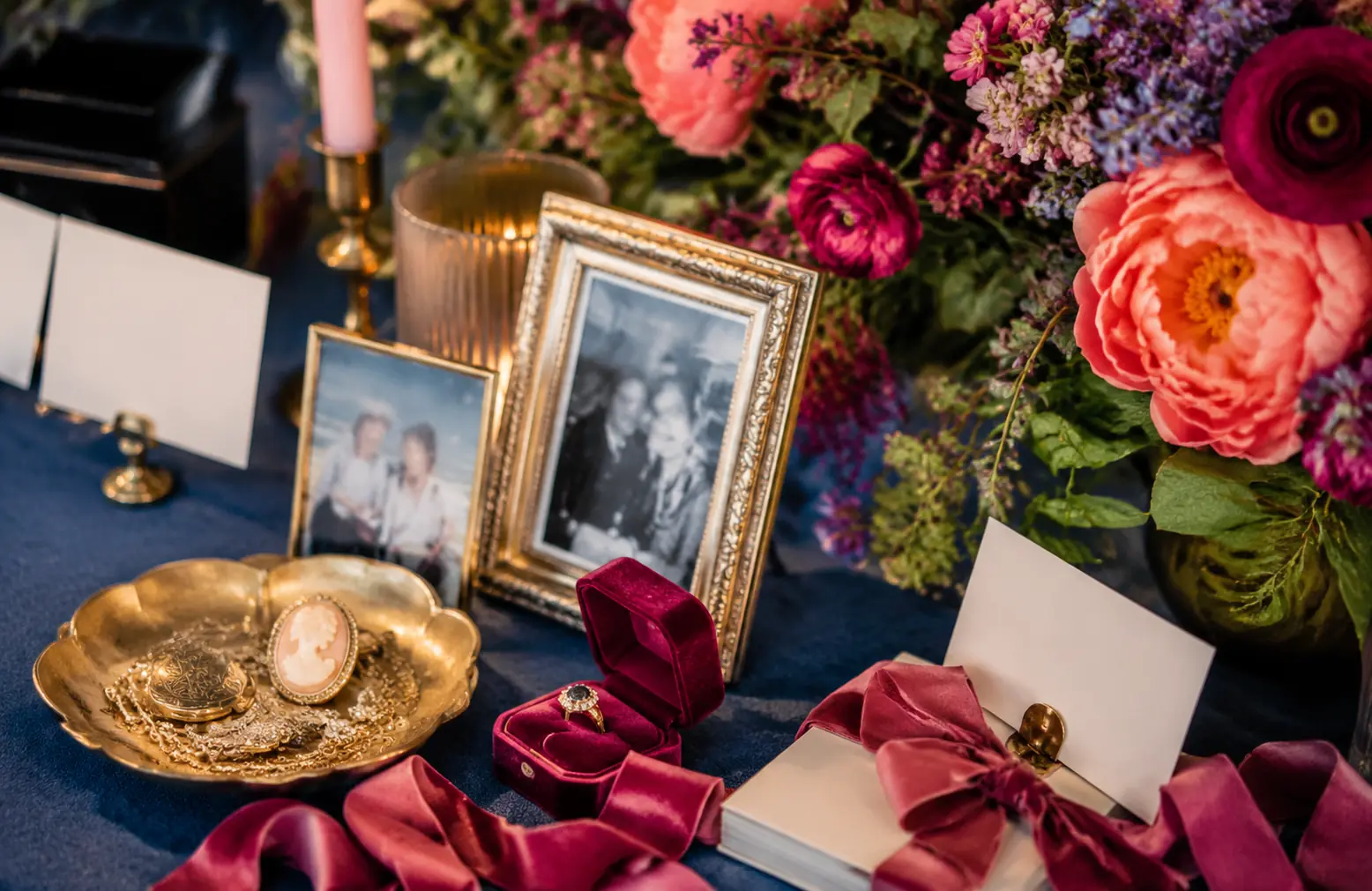 Personalised wedding stationery and table details