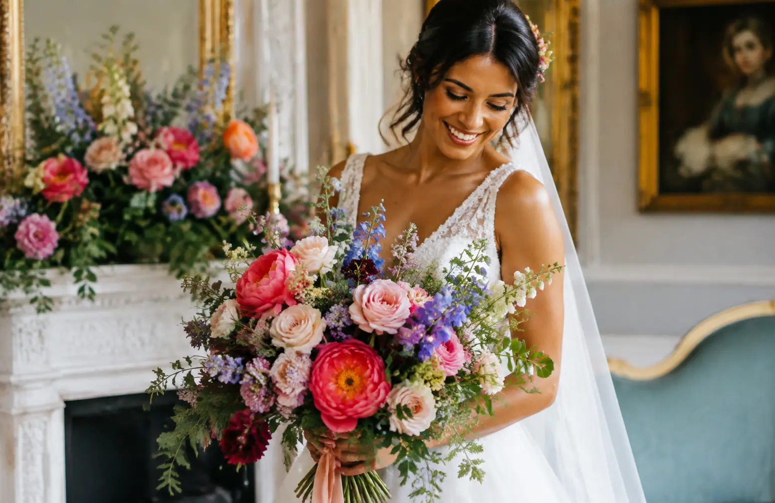 Colourful wedding flower inspiration